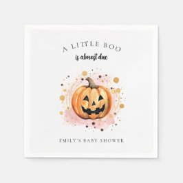 En liten boo är nästan förträfflig babystövel pappersservett