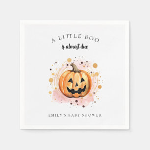 En liten boo är nästan förträfflig babystövel pappersservett