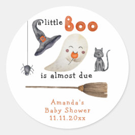 En liten Boo är nästan här Bebisens första Hallowe Runt Klistermärke