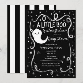 En liten Boo är nästan här Halloween Baby Shower Inbjudningar