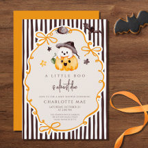 En liten Boo är nästan här Halloween Baby Shower