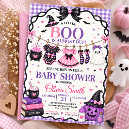 En liten Boo är nästan här Halloween Baby Shower Inbjudningar