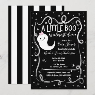 En liten Boo är nästan här Halloween Baby Shower Inbjudningar