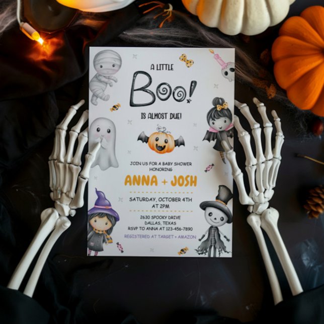 En liten boo är nästan på väg att bli Halloween-ba Inbjudningar (Skapare uppladdad)