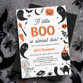 En liten Boo är nästan på väg att bli Halloween Ba Inbjudningar