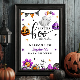En liten boo är nästan på väg att bli Halloween-ba Poster