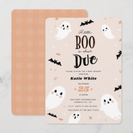 En liten boo är nästan på väg till Halloween Baby Inbjudningar