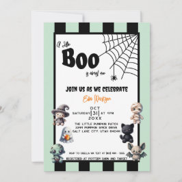 En liten boo är nästan på väg till Halloween Baby  Inbjudningar
