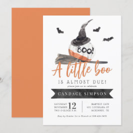 En liten boo är nästan på väg till Halloween Baby  Inbjudningar
