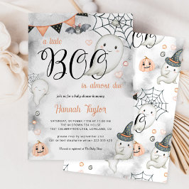 En liten boo är nästan på väg till Halloween Baby  Inbjudningar