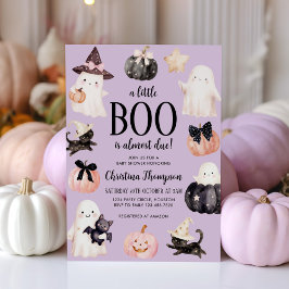 En liten boo är nästan på väg till Halloween Baby  Inbjudningar