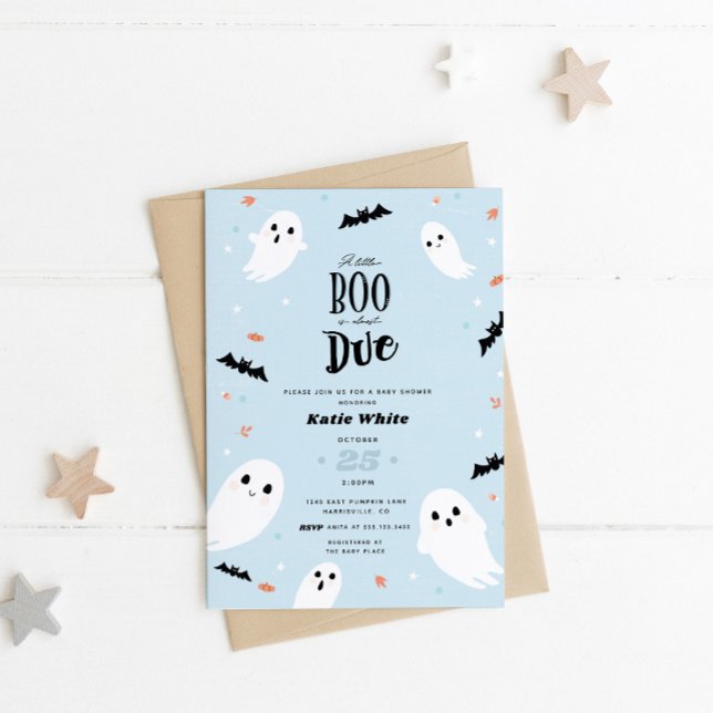 En liten boo är nästan på väg till Halloween Baby  Inbjudningar (Skapare uppladdad)
