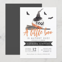 En liten boo är nästan på väg till Halloween Baby  Inbjudningar