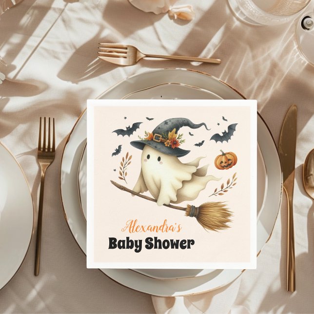 En liten boo är nästan på väg till Halloween Baby  Pappersservett (Skapare uppladdad)