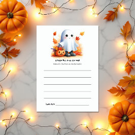 "En liten boo är på väg" Halloween Baby Shower Rådkort