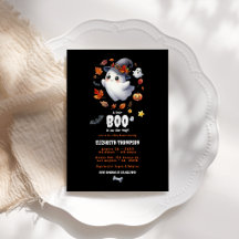 "En liten Boo är på väg" Halloween-bebisfest
