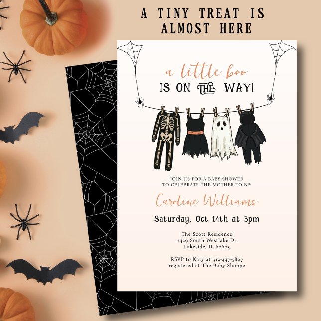 En liten Boo är på väg Halloween Söt Inbjudningar (Perfect for fall and Halloween baby showers. Gender-neutral design.
)