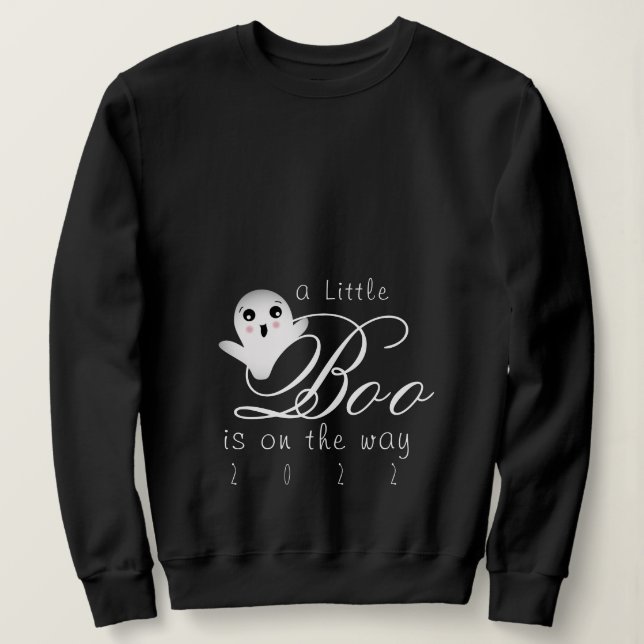 En liten boo är på Way Sweatshirt T Shirt (Design framsida)