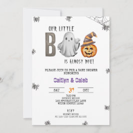 En liten boo är snart klar, Halloween Baby Shower Inbjudningar