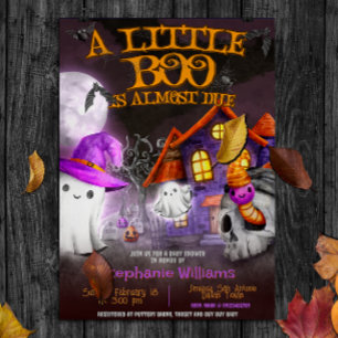 En liten boo är snart klar inbjudningar