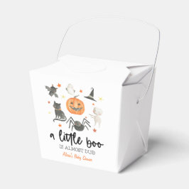 En liten boo är snart över! Baby Shower Halloween Presentaskar