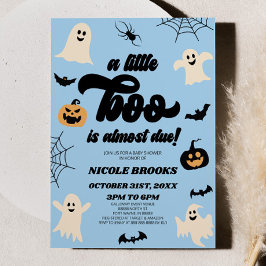 En liten boo är snart över! Halloween Baby Shower Inbjudningar