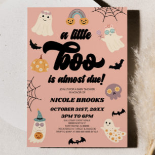 En liten boo är snart över! Halloween Baby Shower Inbjudningar