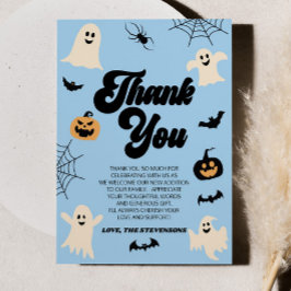 En liten boo är snart över! Halloween Baby Shower Tack Kort