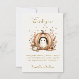 En liten boo är snart på tur med Boho Baby Shower Tack Kort