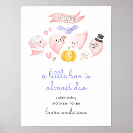 En liten boo är snart välkommen babyskuva poster