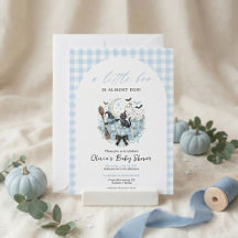 En liten Boo Baby Shower Blå Halloween
