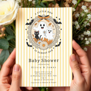 En liten "Boo" babyfest Inbjudningar