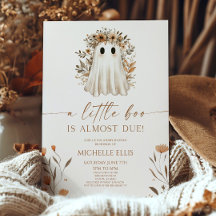 En liten Boo Boho Ghost WildblomBaby Shower