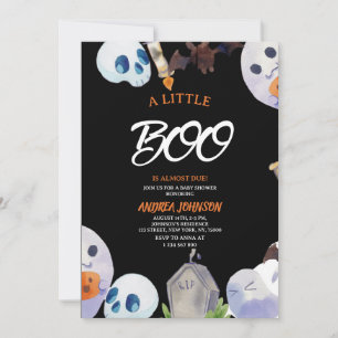En liten Boo Boho-spök Halloween-bebis firande Inbjudningar