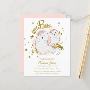 En liten Boo Budget Flickas Babyshower-inbjudan