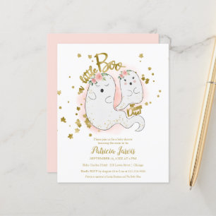 En liten Boo Budget Girl Baby Shower-inbjudan