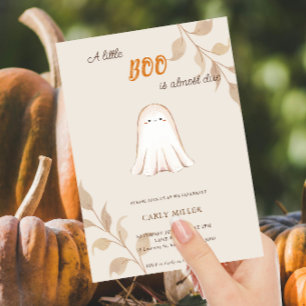 En liten Boo Cute Fall Baby Shower Inbjudningar
