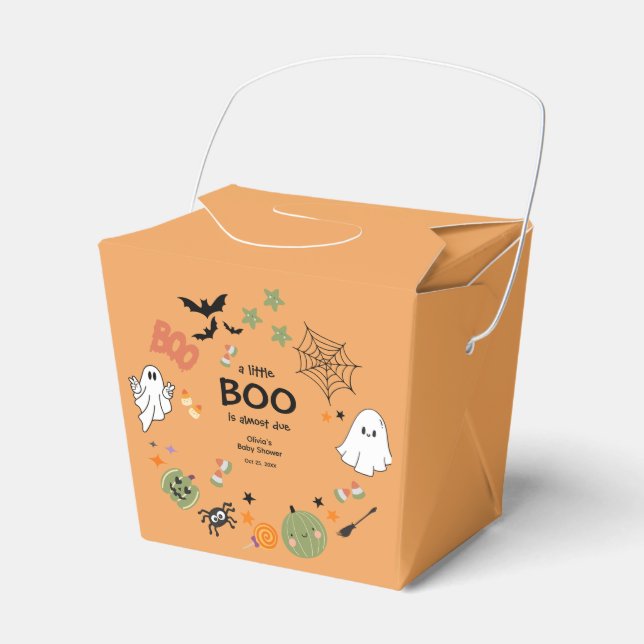 En liten Boo Cute Ghost Halloween Baby Shower Presentaskar (Framsidan Sidan)