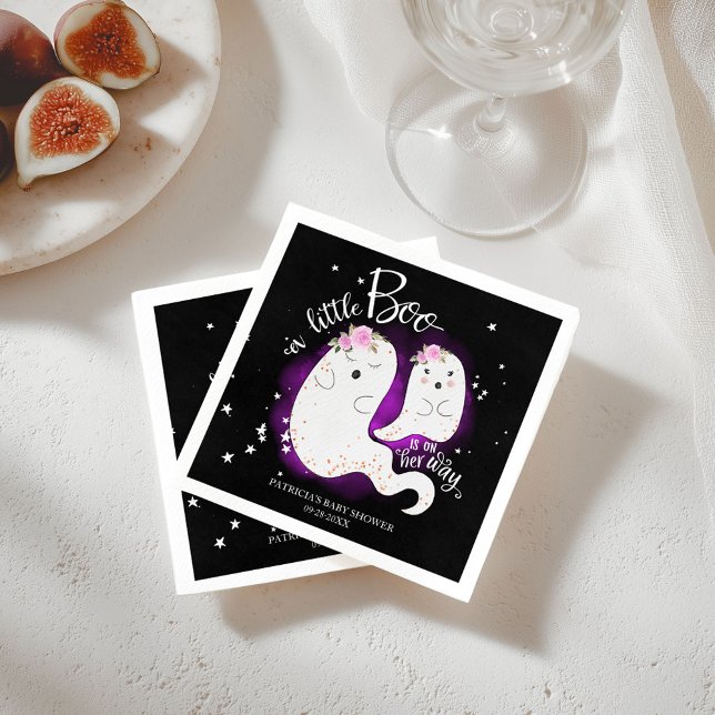 En liten Boo Cute Halloween Girl Shower Pappersservett (Skapare uppladdad)