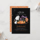 En liten Boo Cute Spooky Halloween Baby Shower Inbjudningar (Front/Back In Situ)