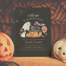 En liten Boo Cute Spooky Halloween Baby Shower