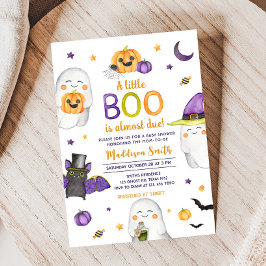 En liten Boo Ghost Halloween Baby Shower Inbjudningar