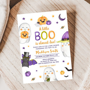 En liten Boo Ghost Halloween Baby Shower Inbjudningar