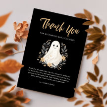 En liten Boo Ghost Halloween Baby Shower Tack