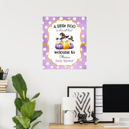En liten Boo Ghost Halloween Baby Shower välkommen Poster
