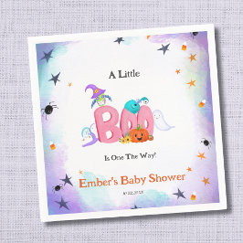 En liten Boo Ghost, Uggla Halloween Baby Shower Pappersservett