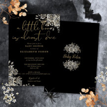 En liten Boo Gothic Blommigt Halloween Baby Shower
