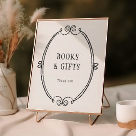 En liten Boo Halloween Baby Shower Bokar och prese Poster