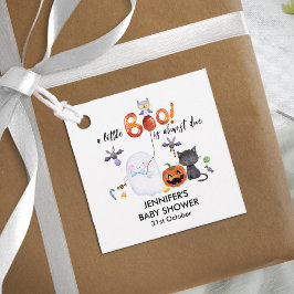 En liten Boo Halloween Baby Shower Gåvor Etiketter