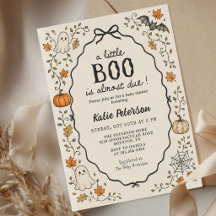 En liten Boo Halloween Baby Shower-inbjudan